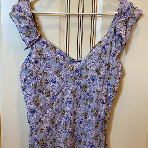 Feminine floral blouse sort ruffle sleeve - Picture 1 of 4